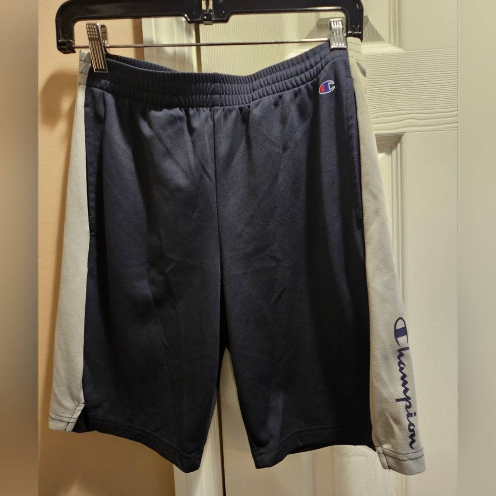 Champion Kids Athletic Shorts in Black and Gray